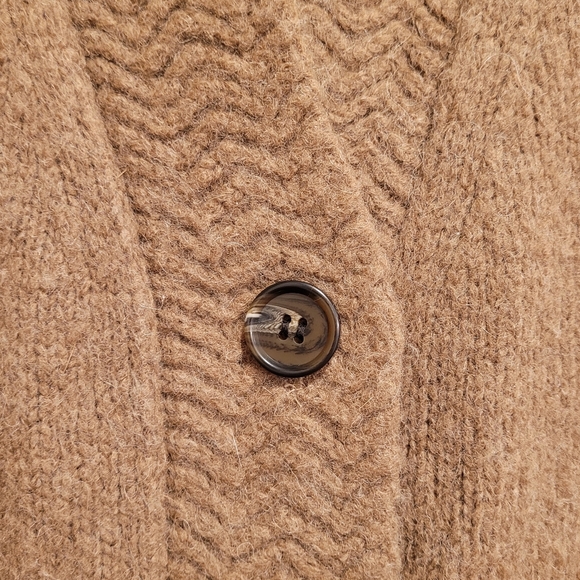 JENNI KAYNE COTTAGE VNECK ALPACA WOOL CARDIGAN - Picture 4 of 7